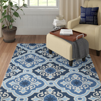 Blocher Hand Hooked Performance Geometric Rug