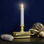9.5" Pre-Lit LED White Lighted Christmas Candle Lamp With Gold Handle Base - Set Of 4