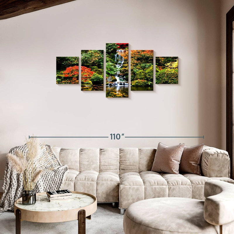 Cascade japonaise Alvord, H 34 po x l 74 po