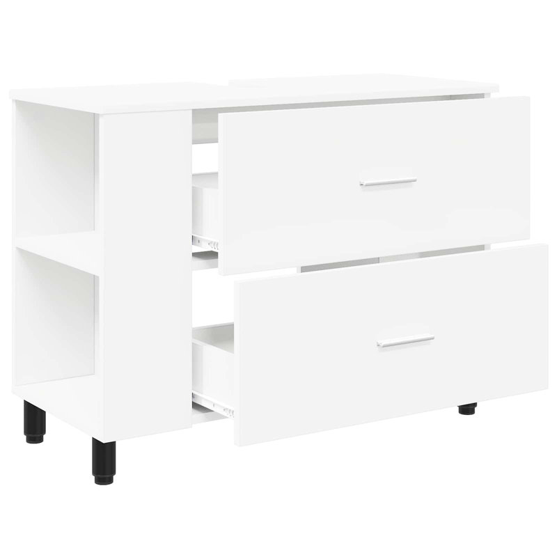 80cm Bathroom Vanity Base Only, White