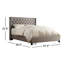 Lit tapissier capitonné standard à profil bas Kaster-560823661-560823569
