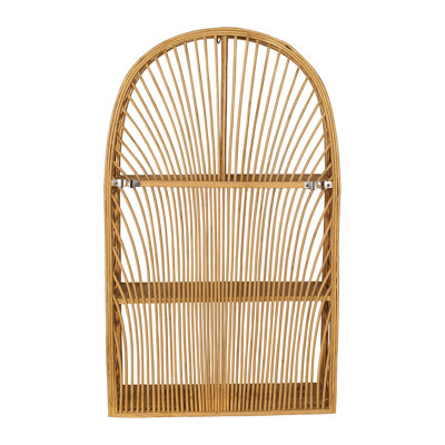 Crosstown Arch Rattan Tiered Wall Shelf