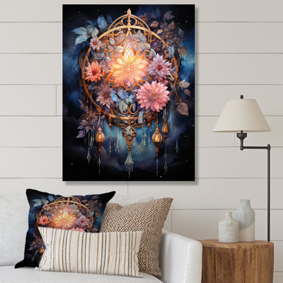 «Zatara Yellow Dreamcatcher Dusks Embrace», reproduction sur toile