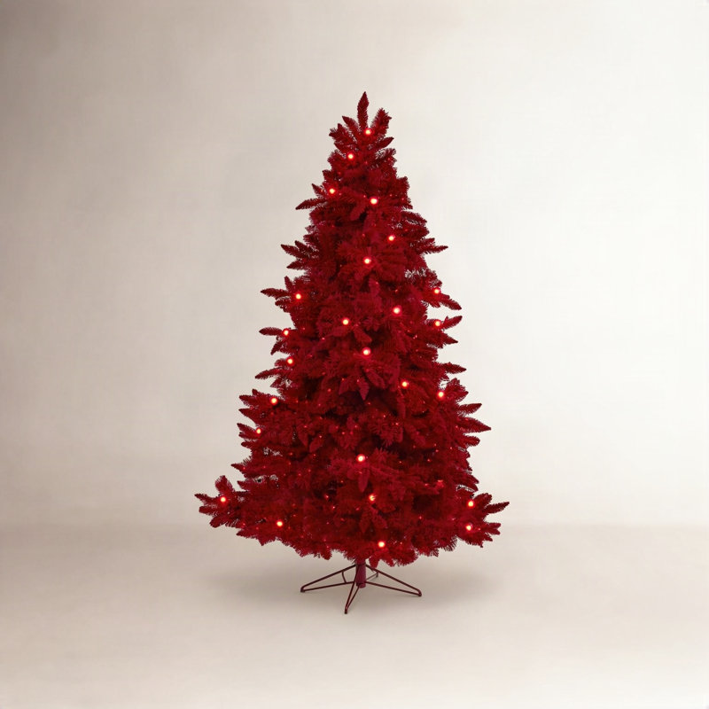 Lighted Artificial Christmas Tree, 7' H