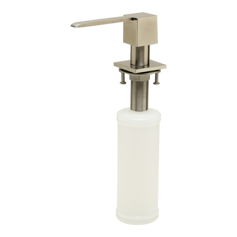 Distributeur de savon carré moderne, Acier inoxydable brossé