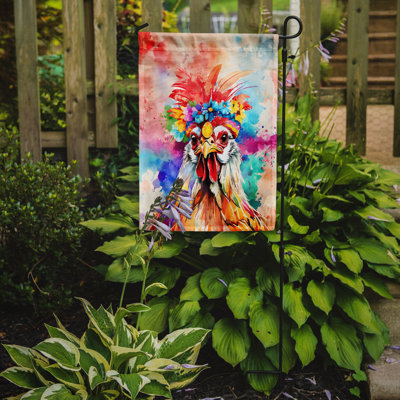 Drapeau de jardin hongrois avec coq polonais
