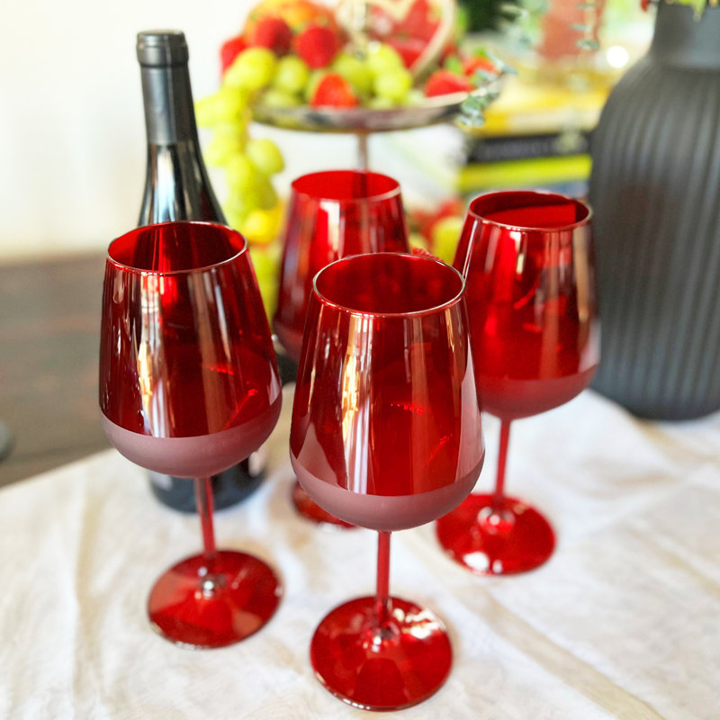 Verres à vin trempés, Rouge
