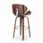 PU Faux Leather Swivel Height Bar Stools, wood Frame-610798297