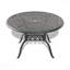 Ensemble de salle à manger 7 pièces en fonte d'aluminium toutes saisons comprenant 6 chaises pivotantes et une table ronde de 48,03 po avec structure noire-1298999677