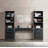 Estevon 3-Drawer Bookcase in Gray Oak