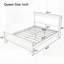 Lit plateforme en bois de style Mid-Century de style campagnard avec tête de lit et lattes de bois robustes, aucun sommier requis-129859585-129859583