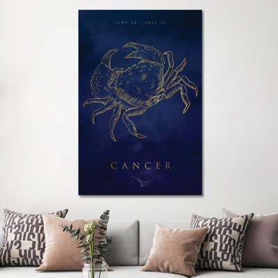 Cancer 1 Piece Wrapped Canvas Wall Art