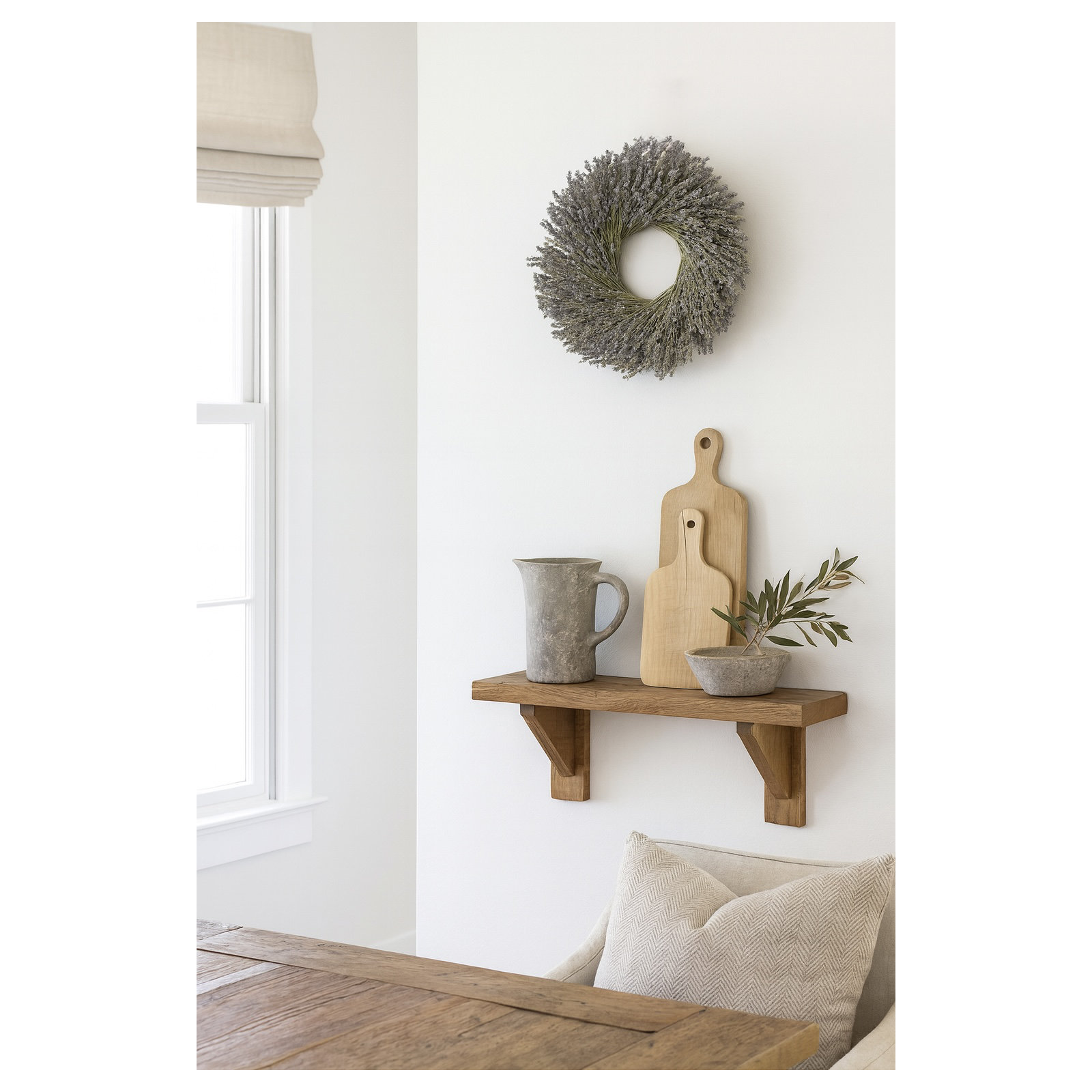 Springtime 20'' Handcrafted Dried Lavender Wreath