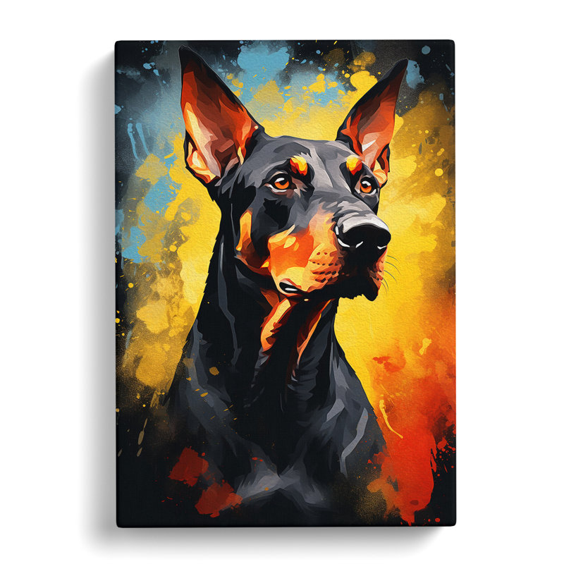 Doberman - No Frame Print, 60cm H x 40cm W x 3cm D