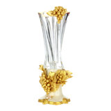Gilded Stately Vase - 9 X 17 Inches