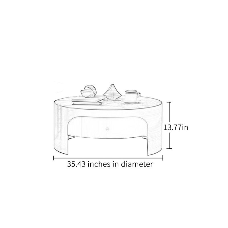 Table basse Minimalist Light Luxury Design Sense, Doré