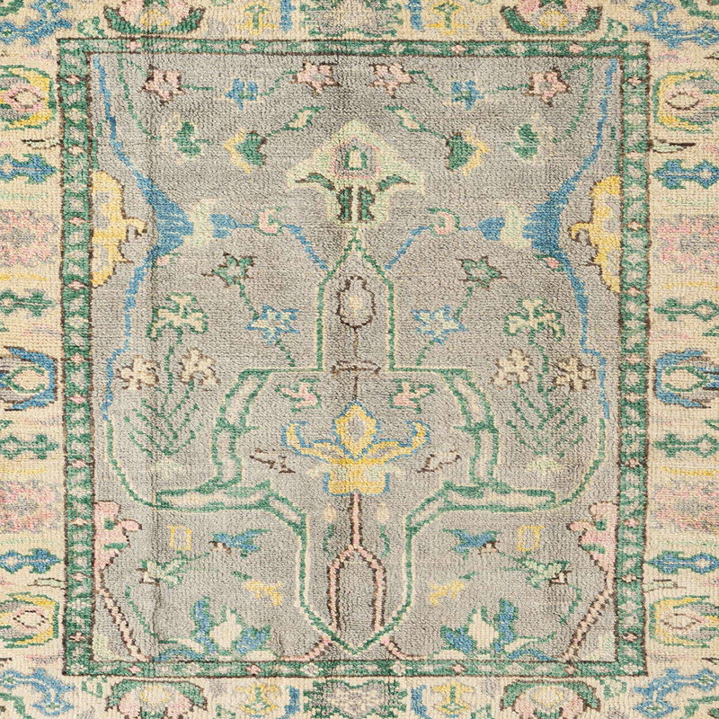 Tapis abstrait moderne 4934, Carré 4 pi