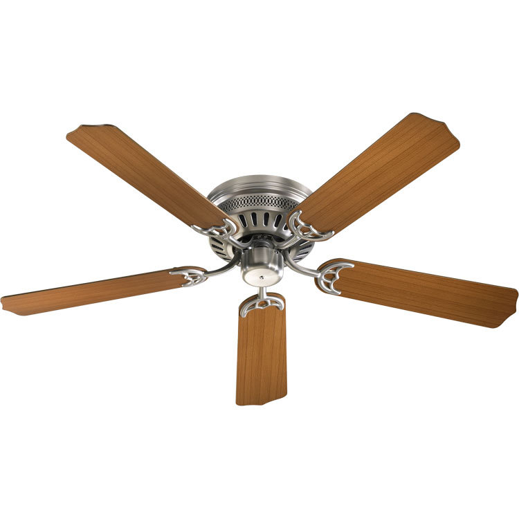Eastin 52'' Ceiling Fan, Satin Nickel with Teak / Walnut Blades