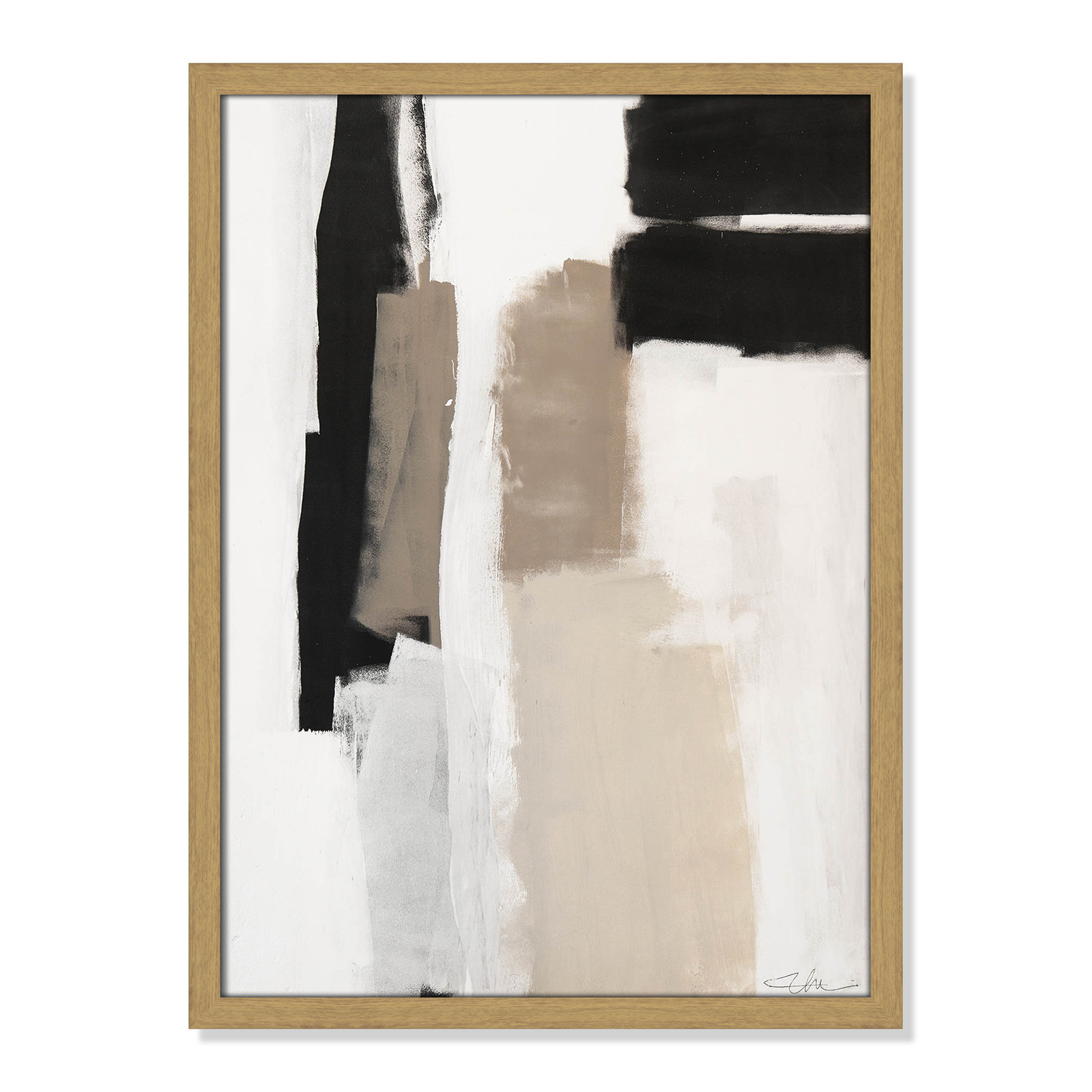 Earth Scapes II by Casa Fine Arts, 23" H x 17" W x 1.25" D, Natural Slim Unmatted Picture Framed