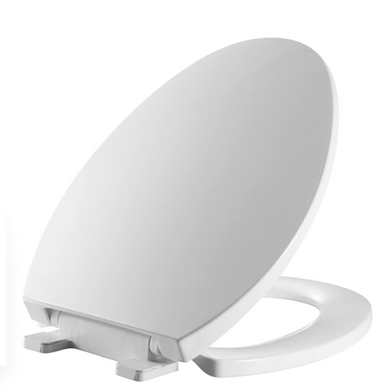 Elongated Toilet Seat Soft-Close Seat Cover, Quick Attach With Easy-Clean Surface