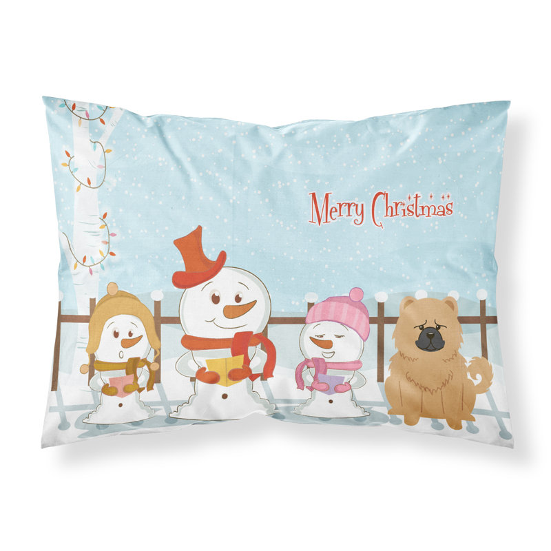 Merry Christmas Microfiber, Cream Carolers Chow Chow