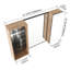 Armoires à pharmacie compactes avec rangement, maison moderne en bois 41,3 po