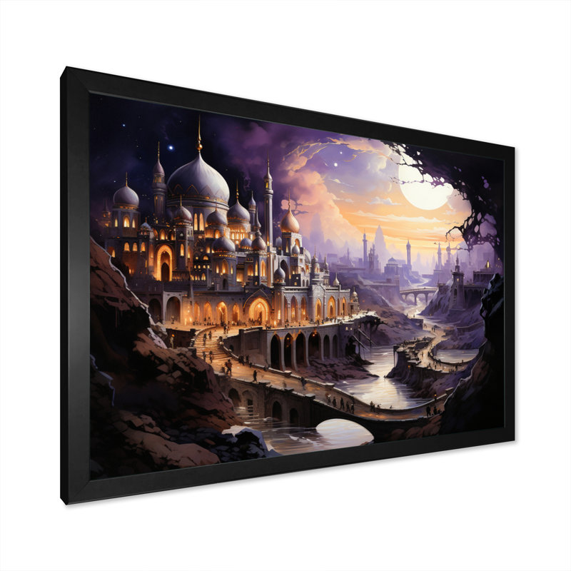 Islam Art The Sacred II - Islamic Canvas Prints, H 12 po x l 20 po x P 1 po, Cadre simple noir