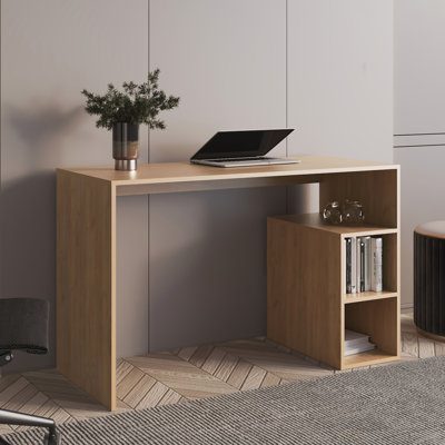 Bureau d'ordinateur avec rangement ouvert et tablette ouverte (bureau)