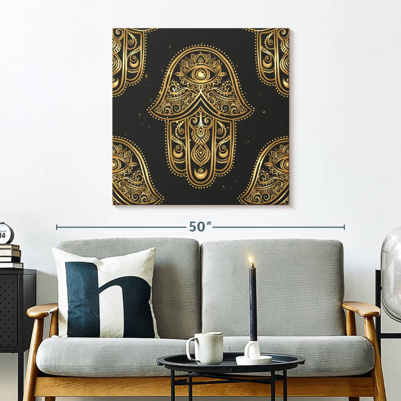 Hamsa ornementale Kerrick, H 30 po x l 30 po