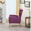 Fauteuil d'appoint à oreilles en velours-1233148888