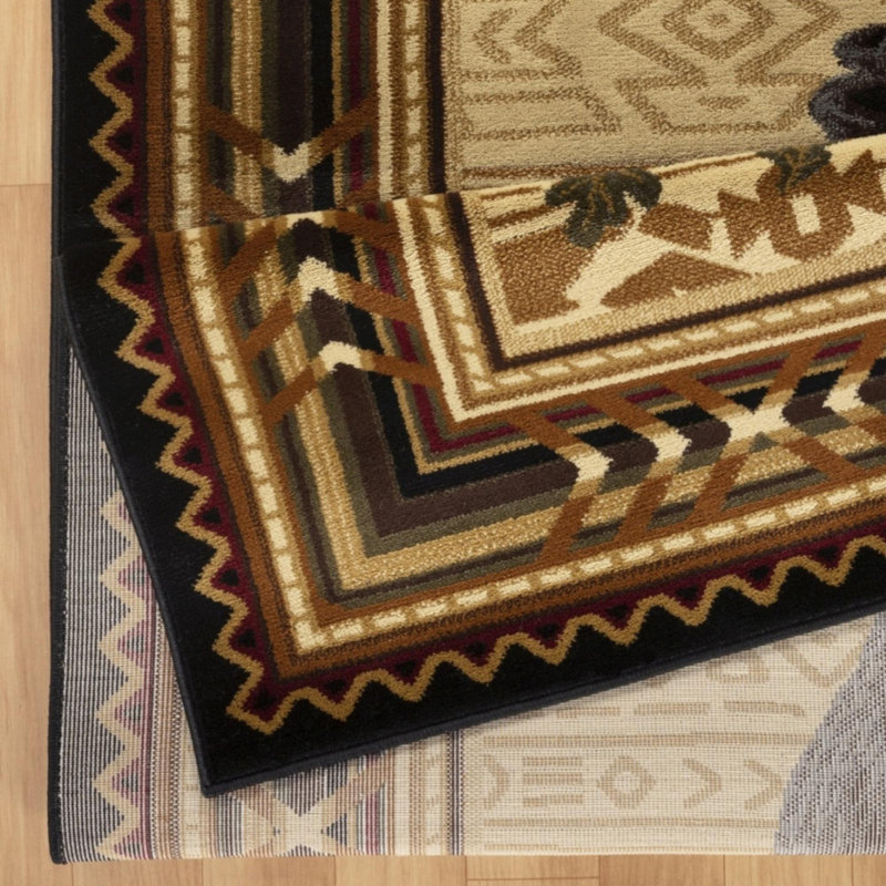 Tapis noir Nature's Nest, Rectangle 5 pi 3 po x 7 pi 3 po