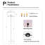 Grande lampe sur pied avec abat-jour et interrupteur à pédale Ismael (ampoule non incluse)