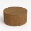 Table basse à tambour Mid-Century avec rangement caché et roulettes