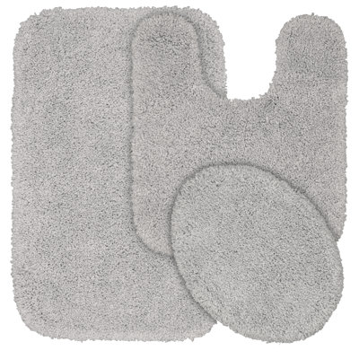 Treye Nylon 3 Piece Bath Rug Set with Non-Slip Backing