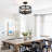 4-Light 12.6"W Dimmable Modern Industrial Drum Semi Flush Mount Farmhouse Round Ceiling Light Fixture for Kitchen Island Foyer Dining Room-234621182