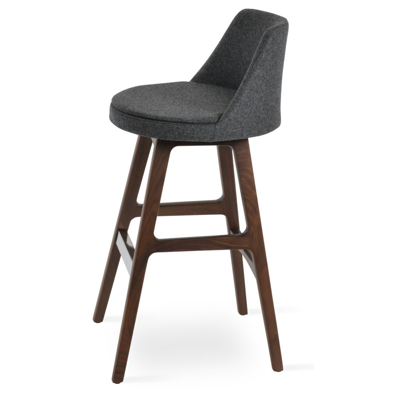 Tabouret de bar et de comptoir Martini PR, Noyer, Tabouret de comptoir (siège d’une hauteur de 24