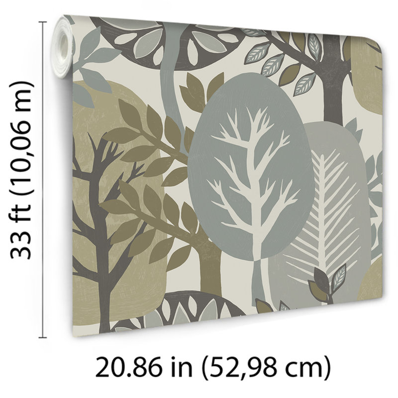 Antibes Nature Forest Wallpaper, Taupe