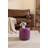 11.8In Small Round Faux Leather Upholstered Ottoman-125374300