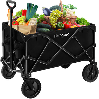 Heavy-Duty Collapsible Wagon Garden Carts