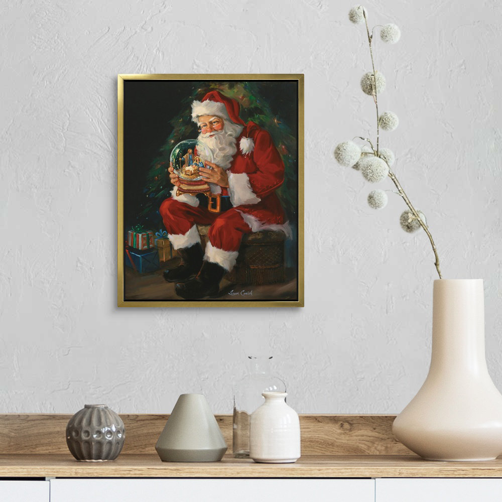 The Holiday Aisle® Santa Believes - Wrapped Canvas Graphic Art Print & Reviews | Wayfair