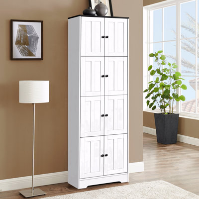 Storage Cabinet, Storage Cabinet 8 Door, Tall With Doors And 4 Shelves, Wall by Latitude Run