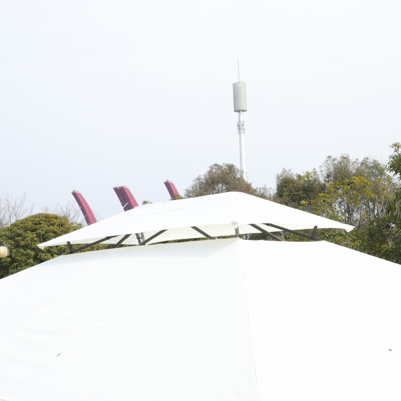 13X10 Outdoor Patio Gazebo Canopy Tent With Ventilated Double Roof And Sidewall(Detachable Curtain Included On All Sides)