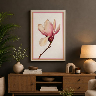 Magnolia Blossom Botanical - Wrapped Canvas