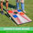 GoSports 3 x 2 ft Cornhole Board Set - Portable Outdoor Toss Game for Adults & Family - Includes Set of 8 Bean Bags with Built-in Storage - Rustic-106285484