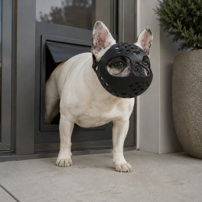 Adjustable Soft Rubber Basket Dog Muzzle for Short-Snout Breeds