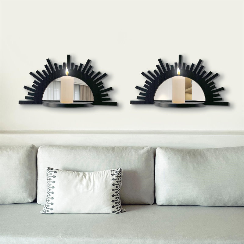 2 Piece Metal Wall Candelabra Set