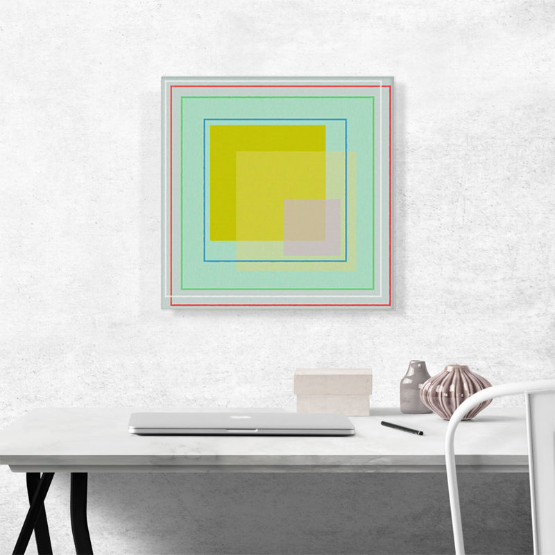 Impression sur toile tendue Mid-Century, H 18 po x l 18 po x 1,5 po