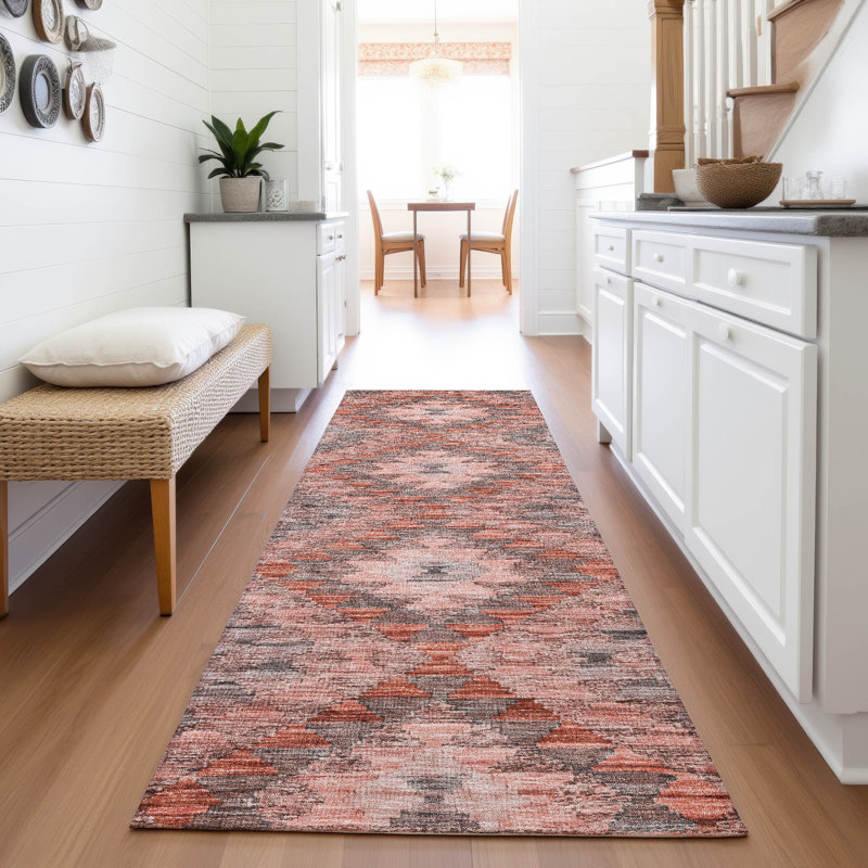 Premium Machine Washable Barry AMF1226 Global Rug, Runner 2'3" x 7'6"