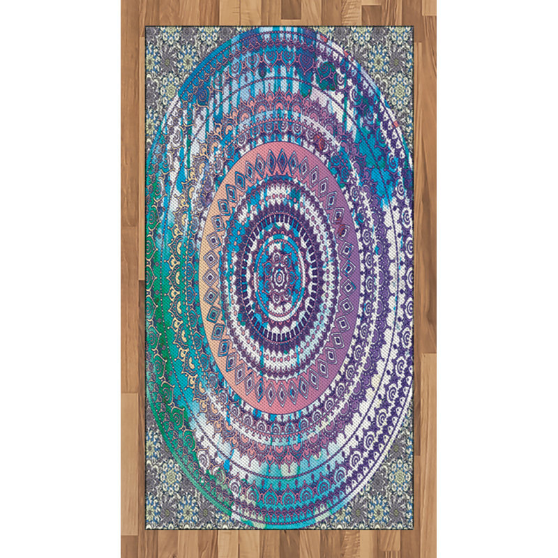 Tapis décoratif à haute densité en fibre de coton à haute densité, Rectangle 2 pi 7 po x 5 pi