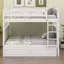Wood Bunk Bed With Trundle, Guardrails-2100898198